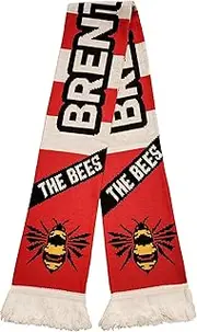 Brentford FC | Soccer Fan Scarf | Premium Acrylic Knit, Red, White, Black