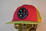 Maui And Neff Neon Colors Trucker Hat Pink SnapBack