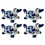 4x Floating 14.8cm Platypus Outdoor Ornament Yard/Patio Garden Decor Blue/White