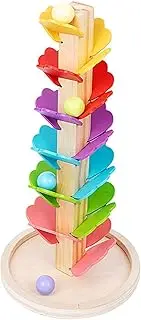 Wooden Musical Tower - Musical Ball Drop Toy | Music Marble Run Toys | Rainbow Musical Tree | Colorful Rolling Ball Tower | Roll Swirling Tower Ramp Games | Montessoris Ball Tree Toys