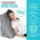 Adjustable Memory Foam Pillow Bed Wedge Cushion Neck Back Reading Support Prop