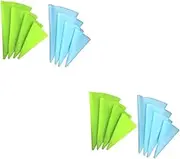 Ciieeo 2sets Silicone Icing Piping Bags Pastry Bags for Cake Decorating Reusable Non-Slip Versatile for Baking Needs 8pcs*2
