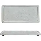 Engraved Inner Frame - Medium Grey 2-Piece Rectangular Diatomaceous Earth Coaste