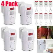 4 Set Motion Sensor Wireless Security Alert System Home Driveway Alarm Garage