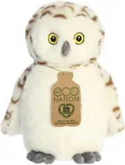 Aurora - Small White Eco Nation - 9" Snowy Owl - Eco-Friendly Stuffed Animal