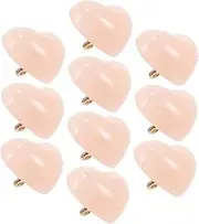 CLISPEED 10pcs Heart Shape Buttons for Crafts Clothing Decor Cute Jelly Color Replacement Buttons for Dresses Jackets Bags and DIY Projects