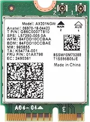 AX201 Network Card Bluetooth 5.0 Dual Band 2.4G/5G Wireless NGFF Button WiFi Network Card AX201NGW 2.4Ghz / 5Ghz 802.11Ac/ Ax