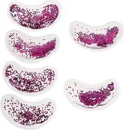 Eye Masks Skincare 6pcs U-shaped Cooling Eye Pads Medical Eye Patch for Adults Boys and Girls Reusable Ice Packs Sequins Gel Pads