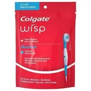 Colgate Wisp Max Fresh Disposable Mini Travel Toothbrushes Peppermint 24 count
