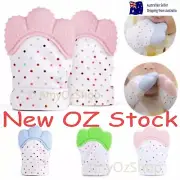 Silicone Baby Mitt Teething MittenTeething Glove Candy Wrapper Sound Teether