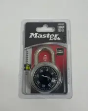 Master Lock® Combination Lock, Stainless Steel, 1 7/8" Wide, Black 1500D USA