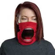 New Funny Screaming Mouth Face Mask Unisex Neck Gaiter Reusable Face Masks