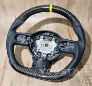 YELLOW Line CARBON Leather Steering Wheel for MINI Cooper S R55 R56 R57 R60 JCW (for: Mini)