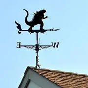 Weather Vane Ornament,Wind Vane Stainless Steel Outdoor Weathervane Ornament Weather Vane for Garden Garage Dome Barn Decoration
