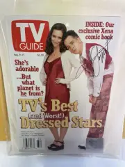 TV GUIDE Aug 1997 Magazine Exclusive XENA COMIC Aaron Lopresti Auto WIZARD COA