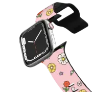 Apple Watch Series 7-9 (45mm) Impact Band Flower Power Pink Apple Watch Band by Martina Martian