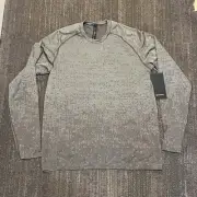 NWT Lululemon Metal Vent Tech Long Sleeve Shirt 2.0 XL Gull Gray / Carob Brown
