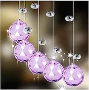 Hanging Room Divider, Hanging Room Divider Heart Shape Beaded Curtain,Glass Crystal Material Door String Beads Curtain for Home Restaurant Wedding Decor,50 Bars,6 Colors,39.4 X39.4 in