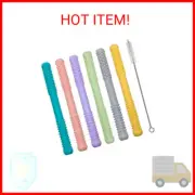 Hollow Teething Tubes Toys for Babies Girls Boys, 5 Pack Silicone Baby Teether T