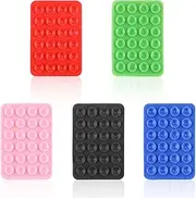 PEUTIER 5pcs Silicone Suction Cup Phone Holders, Rectangular Phone Sticky Grip Mount for Car Suction Phone Case Adhesive Silicone Phone Holder for Phones Mobile Power