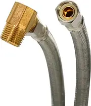 Fluidmaster B6W60 Dishwasher Connector (includes 3/8" elbow), Braided Stainless Steel - 3/8" Female Compression Thread x 3/8" Female Compression Thread, 5 Ft. (60") Length