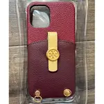 TORY BURCH 真皮革 TB手機殻 蘋果IPHONE 12 13 14 15 PRO可配背帶-全新真品