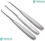 Warwick James Tooth Elevators Right, Left, Straight Extraction Tools Set of 3