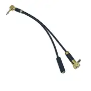 3.5mm mini jack Microphone 20cm Y Cable For Audio Timecode Generator Cameras LTC