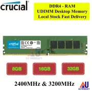 DDR4 Crucial Desktop PC Memory 8GB 16GB 32GB UDIMM RAM 2400MHz 3200MHz CL22 1.2V