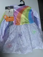 Kids' Light Up Twinkle Stars Unicorn Halloween Costume Dress with Headpiece 3T/4