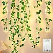 10M 100LED Vine String Lights, Leaf String Lights, Hanging Ivy Lights for Bedroom Garden Party Wall Room Decor, Ivy Curtain Lights for Dorm, Wedding, Party, Wall, Indoor, Outdoor Decor