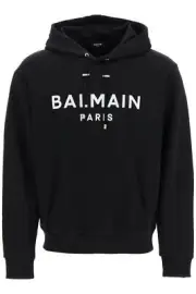 Logoed sweatshirt with hood BALMAIN Men Tg. L DH1JR002BB65 EAB BLACK