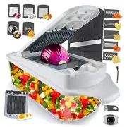 Vegetable Chopper Slicer Onion Dicer, Multi 22-in-1 22-in-1 Chopper - White