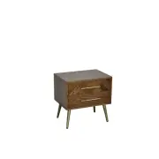 TOULOUSE RUSTIC FRENCH PROVINCIAL CLASSIC OAK BEDSIDE TABLE 2 DRAWERS