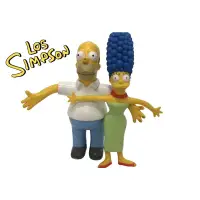 在飛比找蝦皮購物優惠-二手the Simpsons 辛普森家庭荷馬 美枝鐵絲公仔