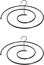FlyNautics 2Pack Spiral Shaped Clothes Hanger Clothes Drying Rack Space Saving Metal Quilt Blanket Laundry Hanger Black