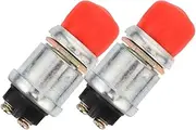 Sosoport 2pcs Horn Button Push Starter Switch Momentary Push Button Horn Engines Start Switch For Racing Car Vehicle Truck Boat Rv Atv