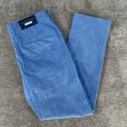 Holderness & Bourne Corduroy Pants Men’s 33x30 Blue Flat Front Straight Leg NEW