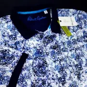 Robert Graham Geometric Paisley Colorful Watercolor Short Sleeve Polo Shirt $158