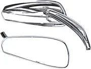 Motorbike Side Mirrors Motorcycle Hand Mirror Dual Sport Rear Mirrors Fit For Harley Davidson Fit For Sportster Iron 883 Street Glide Rider Motorbike Convex Lens(Silver)