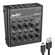 Audio Mixer, DC 5V, 8 Stereo Ultra, Low Noise 8 Channel Line Mixer for Sub-Mi...