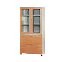 在飛比找樂天市場購物網優惠-【YUDA】鋼木大櫃 (下二大抽上玻) 鋼木櫃/鐵櫃 文件櫃