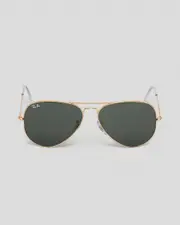 [Ray-Ban] Ray-Ban Men's Rb3025 Aviator Sunglasses in Gold One Size Gold