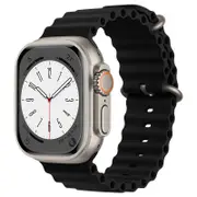 Apple Watch Ocean Band IWatch Ultra Series 8 7 6 5 SE 38 40 44 41 42 45 49mm Black