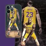 【愛美達】IPHONE手機殼NBA超級明星勒布朗詹姆斯印花液態矽膠防震手機殼適用於IPHONE 14/13/12/11系