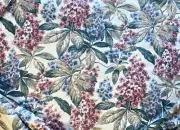 Waverly Scarlett Floral Fabric Pink Blue Leaf Home Decor Drapery 54” X 10 Yards