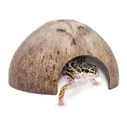 Nevenka Natural Coconut Reptile Hideouts Lizard Spider Fish Hide Cave-Polished