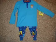 SpongeBob SquarePants boys 4/5 XS fleece pajamas pjs 2 pc set Krusty Krab pants