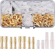 Kinstecks 200PCS 3.9mm Bullet Connectors Kit Brass Bullet Male & Female Wire Terminals Connector with Insulation Cover for Motorcycle Motorbike Car Truck Scooter Boats Electric Instruments
