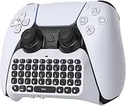 Wireless Controller Keyboard for PS5, Bluetooth 3.0 Mini Portable Gamepad Chatpad with Built-in Speaker & 3.5MM Audio Jack for Playstation 5 Voice Chat Board for Messaging and Gaming Live Chat